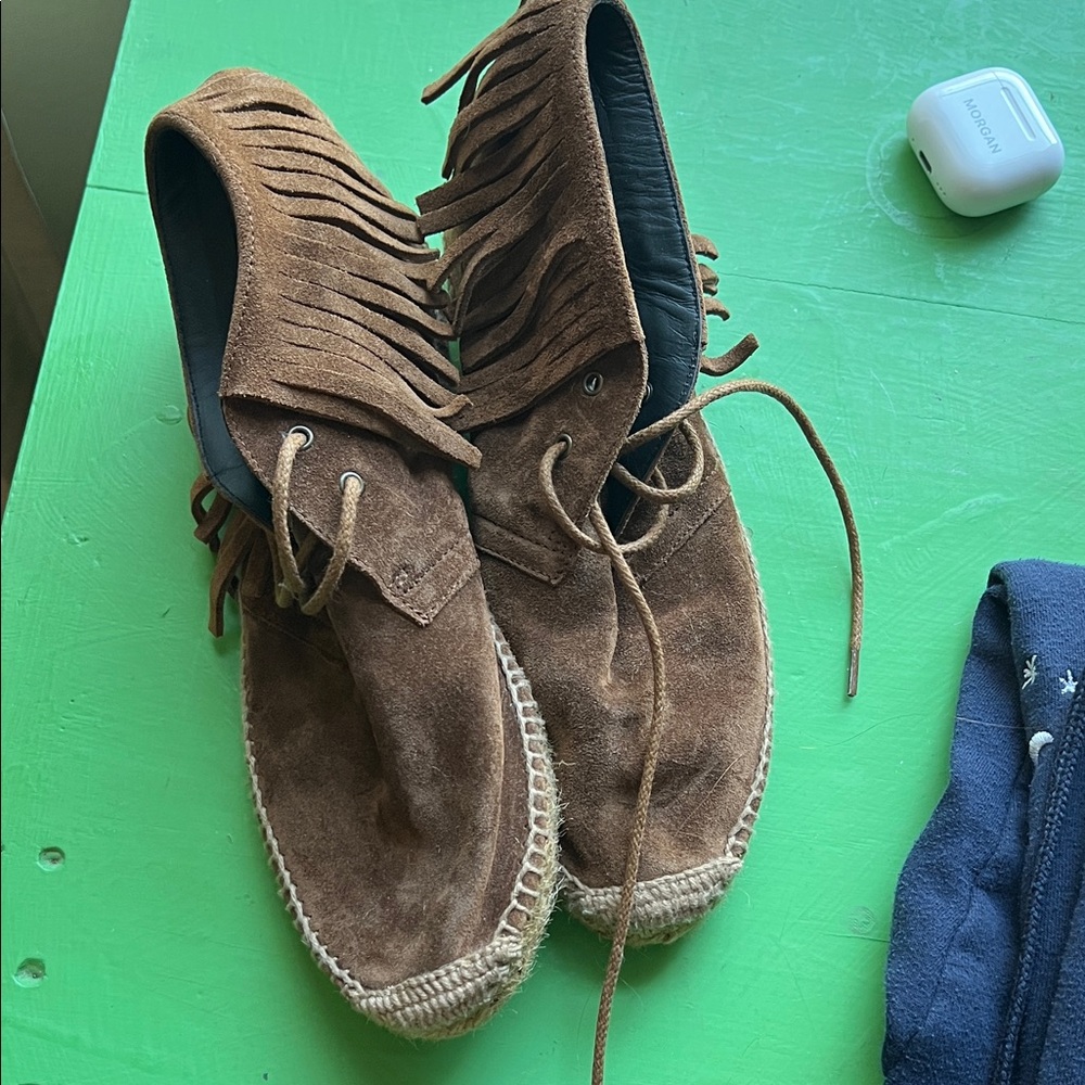 Saint Laurent Suede Moccasins sz 38